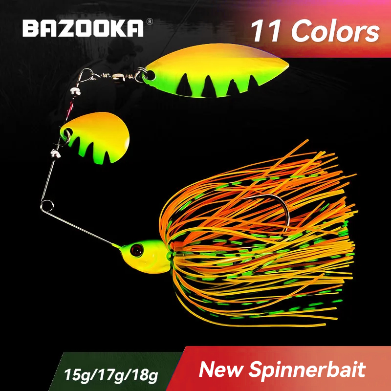 Fishing Lure Spoon - Bazooka 15g 18g Spinnerbait Angelköder Drahtköder