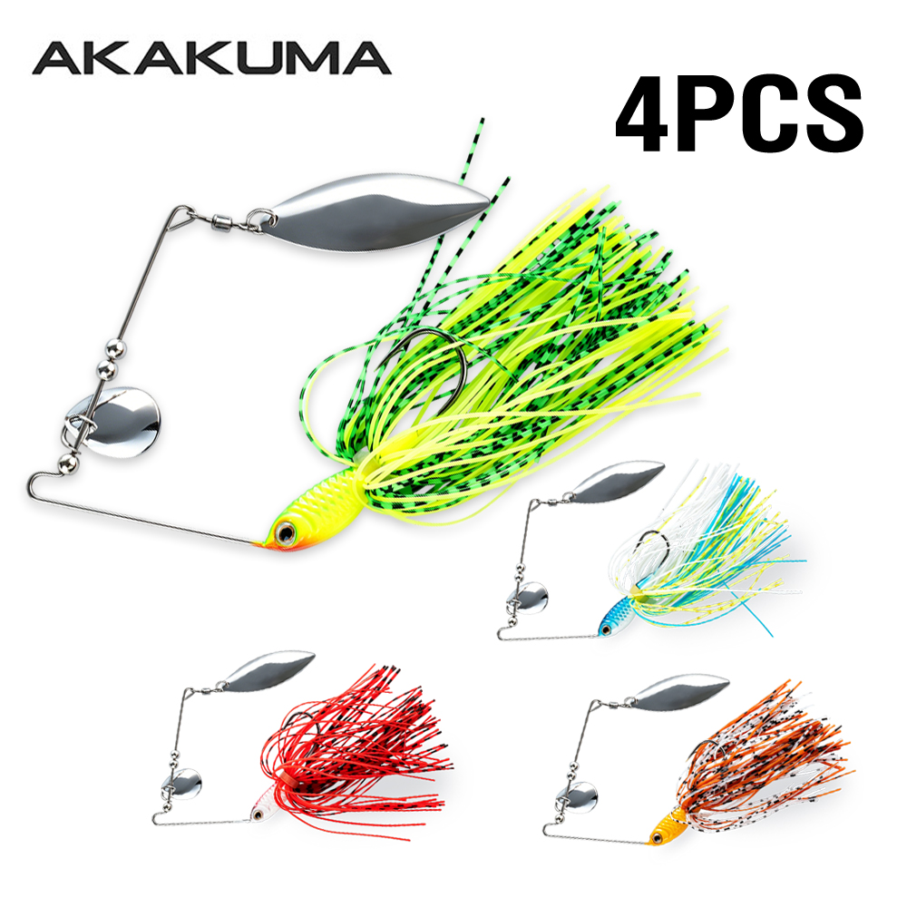 Fishing Lure Blade Bait - 4 Stück 18g Spinnerbait Angelköder Doppelklingen